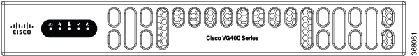 Front panel of the Cisco VG400 Voice Gateway