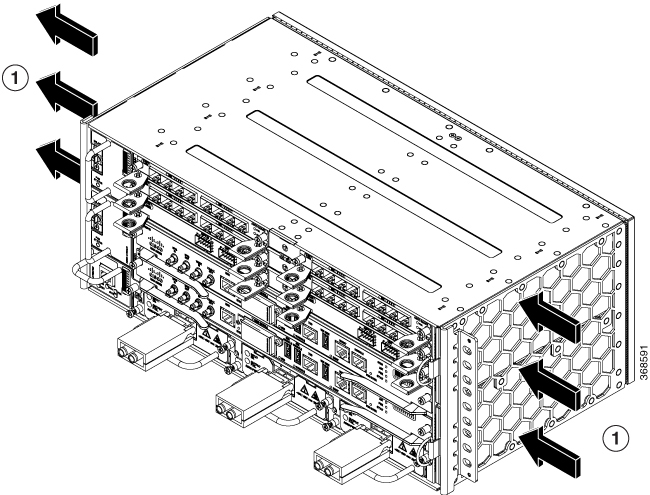 This image shows the direction of the air flow from right to left of the router.