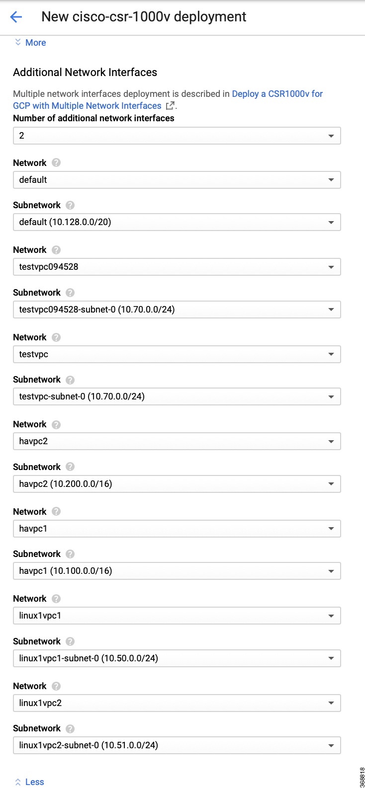 Configure Additional Network Interfaces - GCP