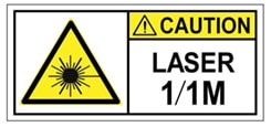 Class 1/1M Laser Product Label