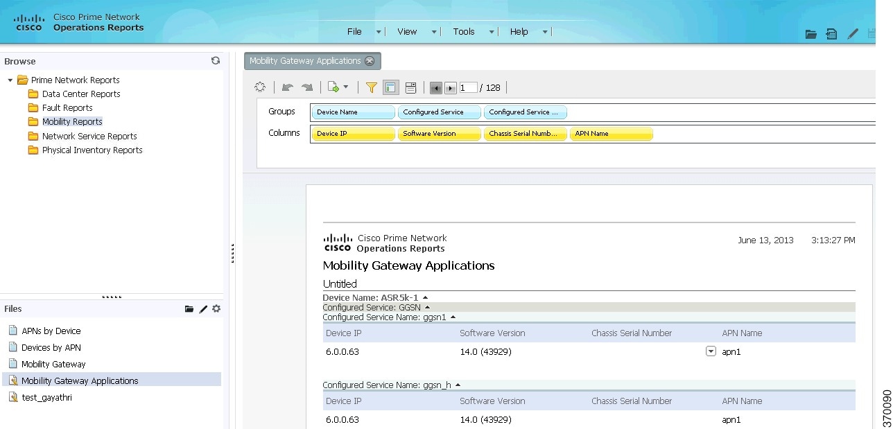 Cisco Prime Network Operations Report User Guide, 5.0 - Customizing ...