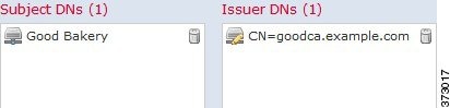 Screenshot of a sample SSL rule distinguished name condition