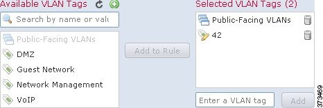 Screenshot of a sample SSL rule VLAN tag condition