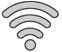 icône Wi-Fi sans barres actives
