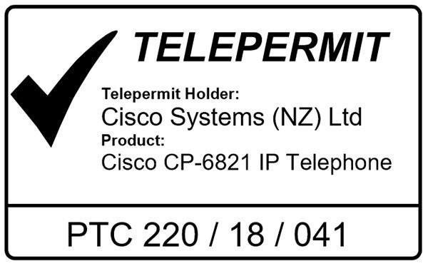 Cisco IP Phone 6821 Telepermit