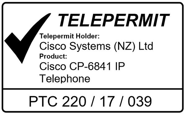 Cisco IP Phone 6841 Telepermit