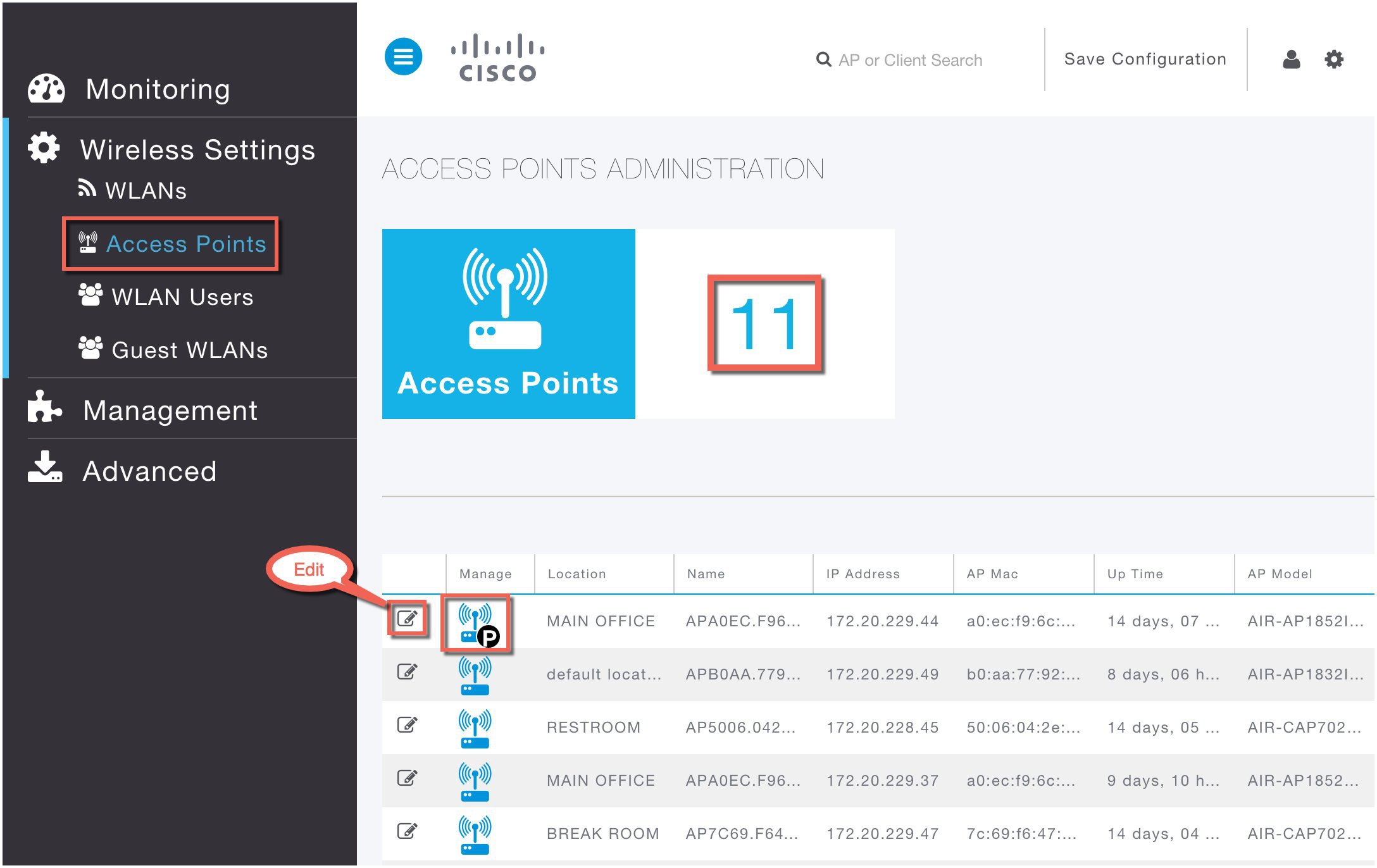 Cisco Mobility Express Deployment Guide Managing Wireless Settings