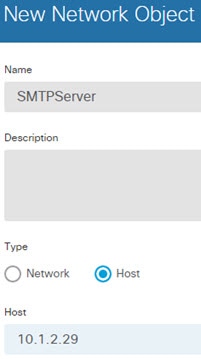 SMTPServer ネットワーク オブジェクト。
