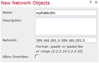 myPublicIPs ネットワーク オブジェクト。