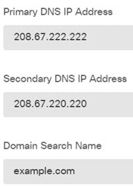 Remote access VPN DNS options.