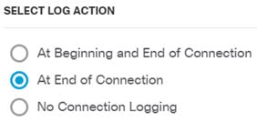 Enabling logging on the access rule.