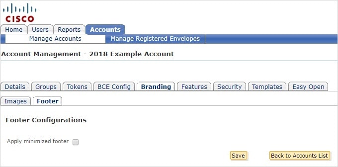 Cisco Registered Envelope Service 5.4.0 Account ...