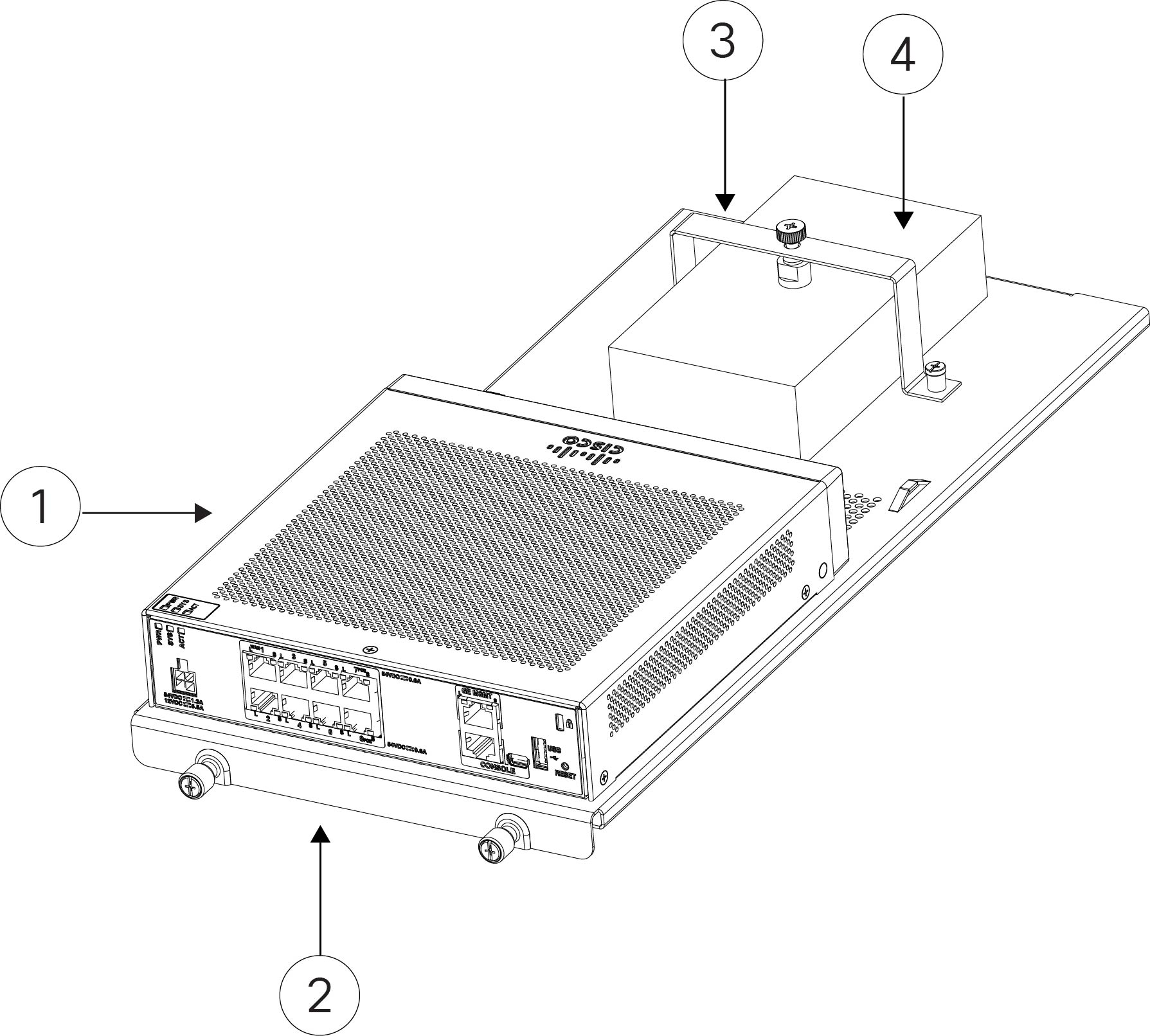 Install the power supply bracket and power supply in the sliding rack tray