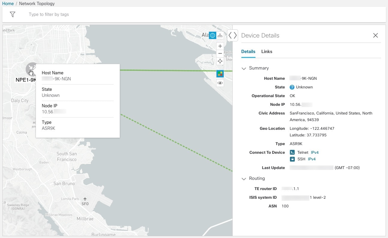 Device Details Popups