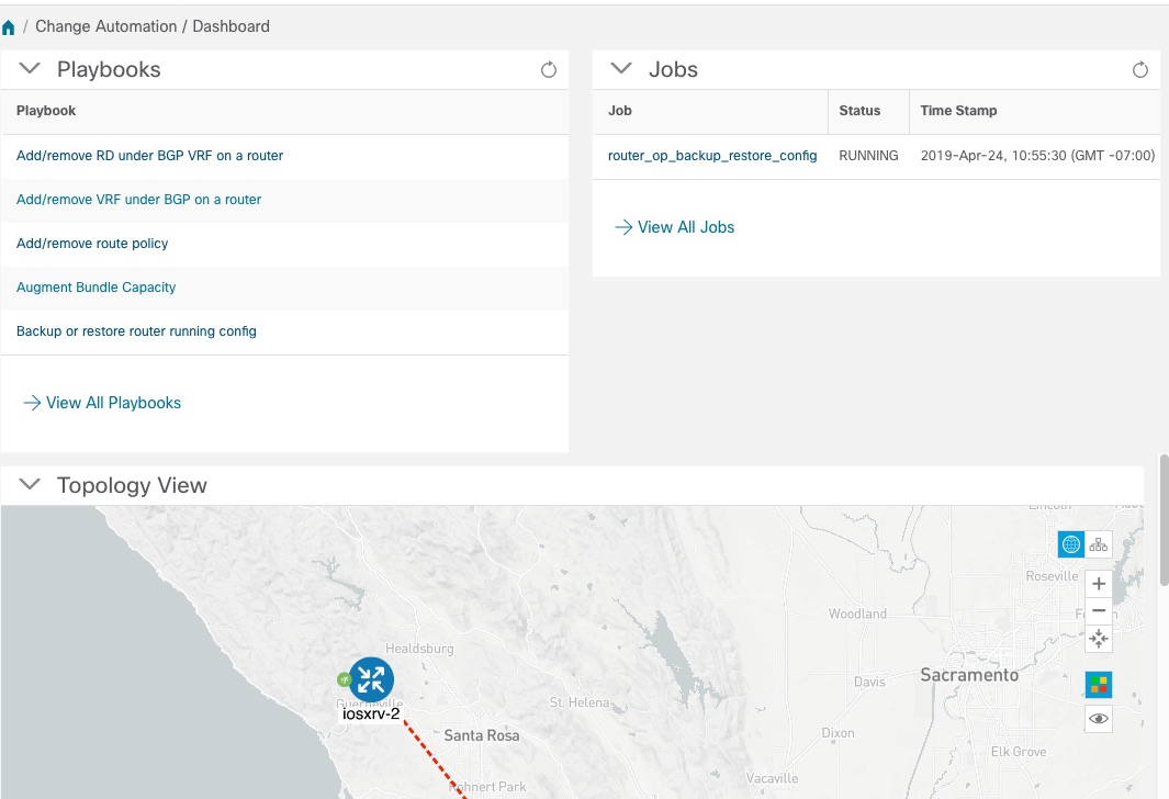 Change Automation Dashboard Window
