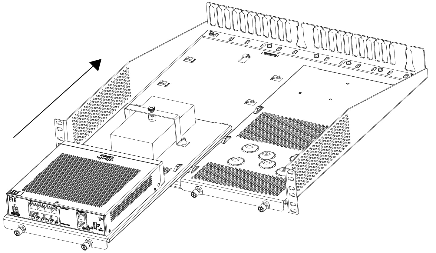 Slide the sliding rack tray into the rackmount shelf