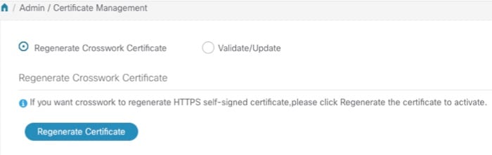 Certificate Management window