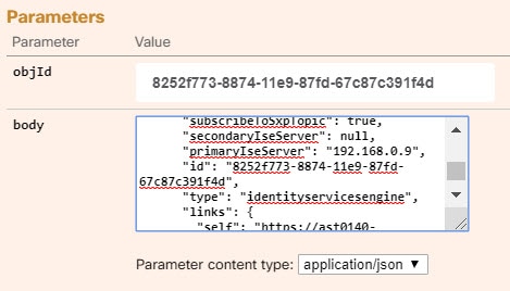 Enable the subscribeToSxpTopic attribute in the ISE identity source object using the FTD API.