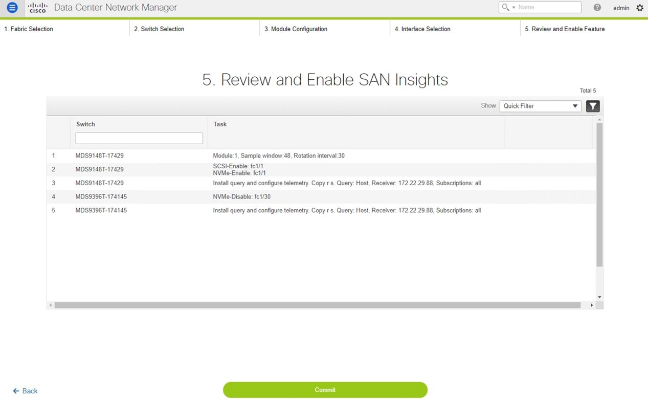 [SAN インサイト の確認と有効化（Review and Enable SAN Insights）]