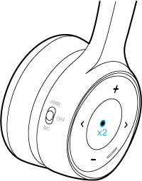 Botão de reprodução do fone de ouvido Cisco 730