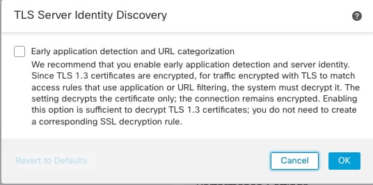 TLS 서버 ID 검색을 통해 액세스 제어를 위한 애플리케이션 식별 향상