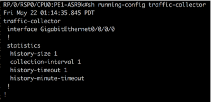 Traffic collector configurations (all the ingress traffic interface to be added below in traffic collector)