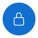 Un verrou fermé est situé sur l'icône de l'application Emergency bleue.