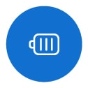 Une batterie est située sur l'icône de l'application Battery Life.