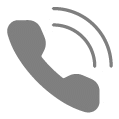 Un récepteur téléphonique décroché avec deux barres arrondies pour afficher un appel actif.