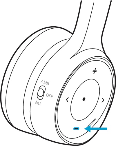 Botão de diminuição de volume do Fone de ouvido Cisco 730
