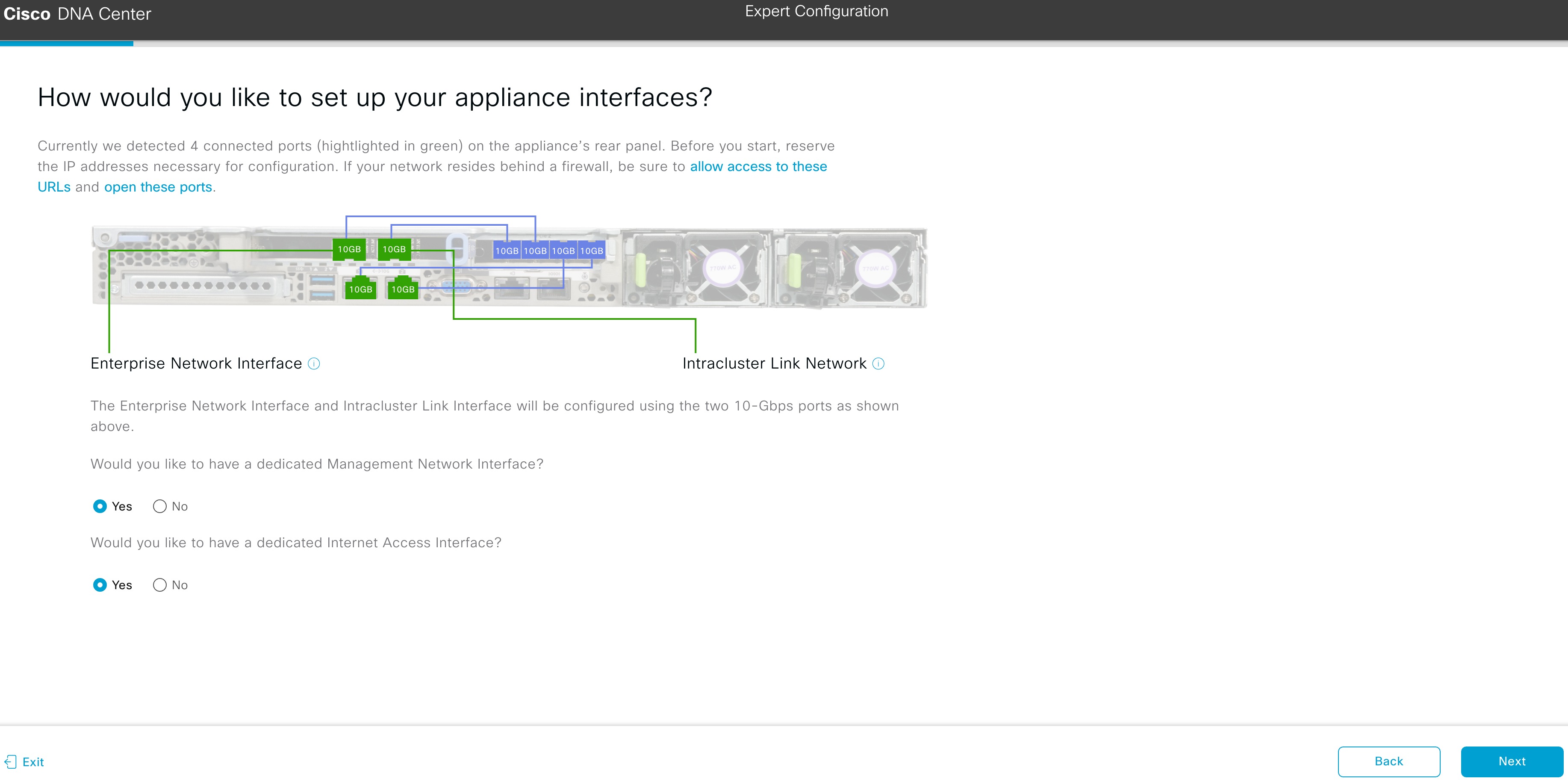 Cisco DNA Center SecondGeneration Appliance Installation Guide, Release 2.2.1 Configure the