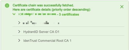 Expand each certificate to see more details