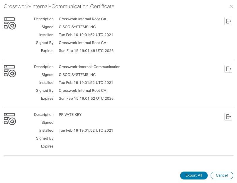 Export Certificates