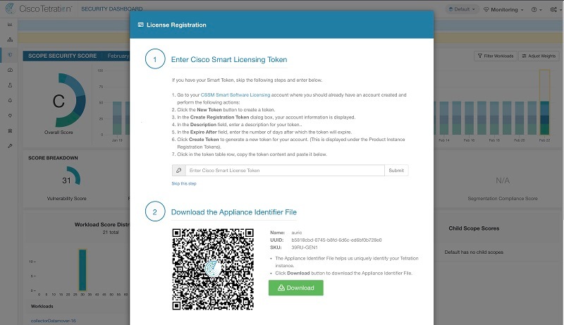 Registration interface