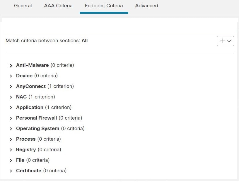 Endpoint attributes for DAP record