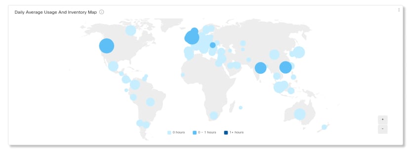 Daily usage and inventory map