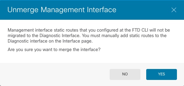 Unmerge Management Interface