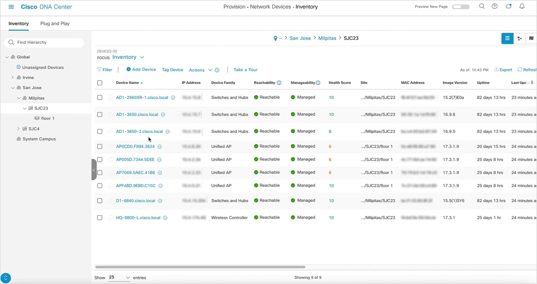 Verify Network Devices on Cisco DNA Center