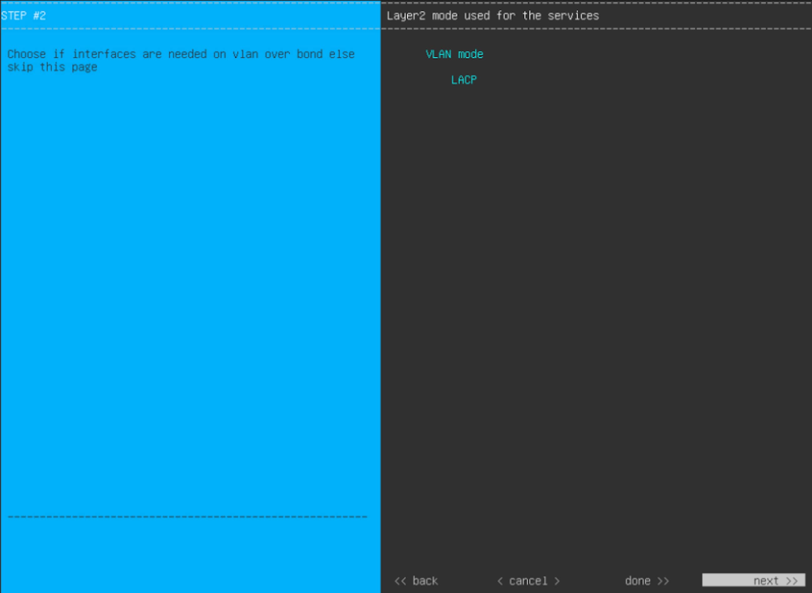 The Maglev Configuration wizard displays the optional step of enabling Layer 2 port channel mode.