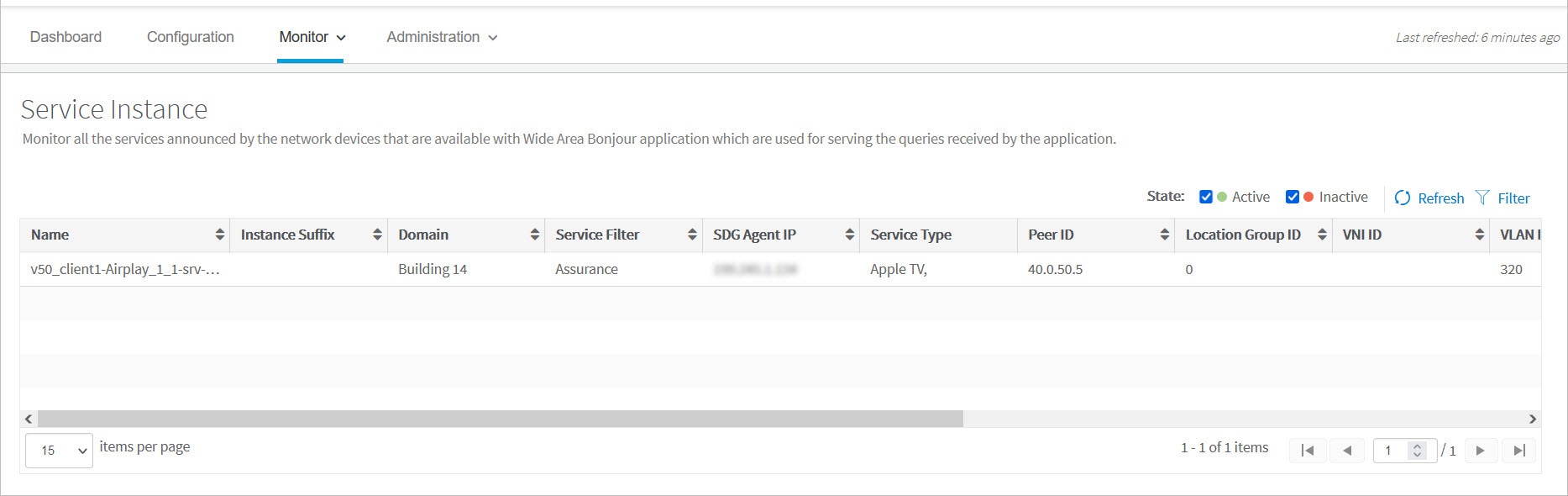 Monitor Service Instance