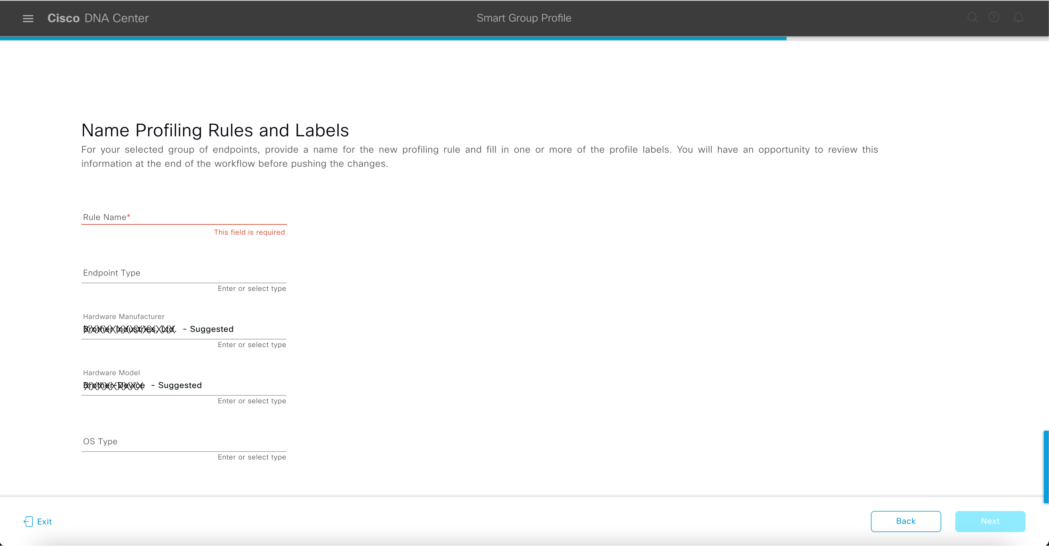 Figure 37: Name Profiling Rules and Labels page.