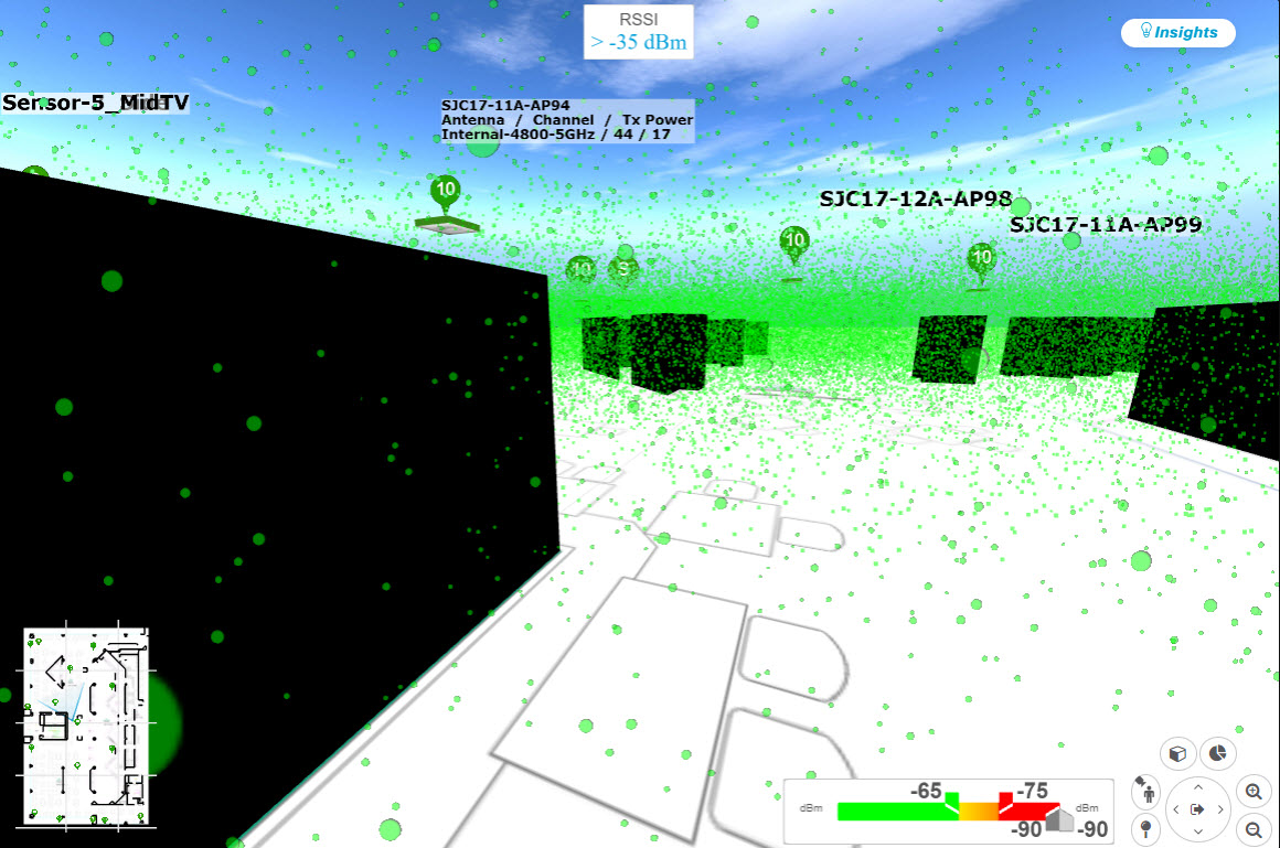 First-person view of a 3D map