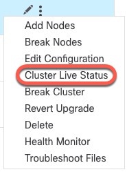 Cluster Live Status