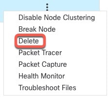 Delete Cluster or Node