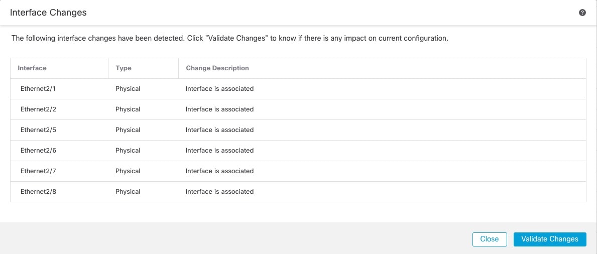 Validate Changes