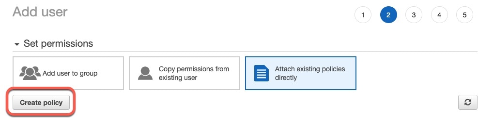 Créer une politique JSON