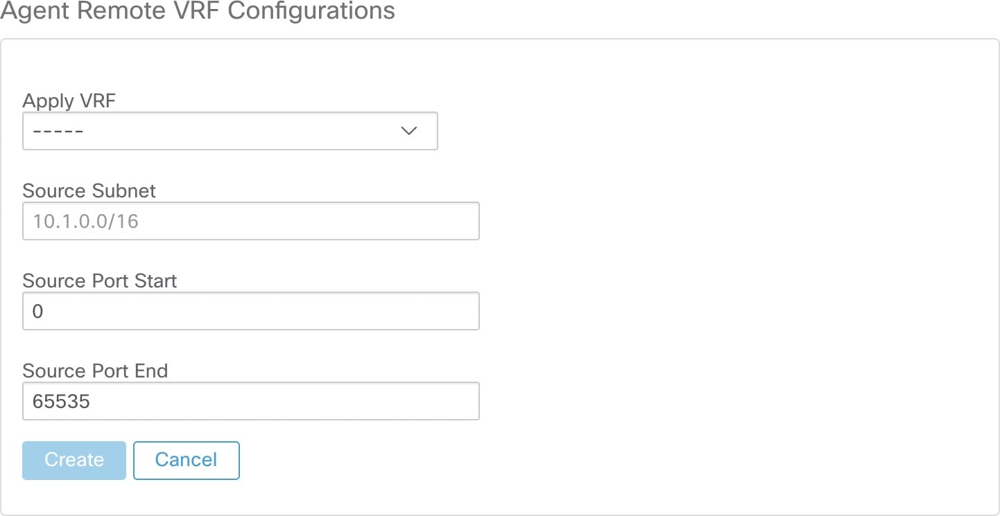 Remote VRF configuration