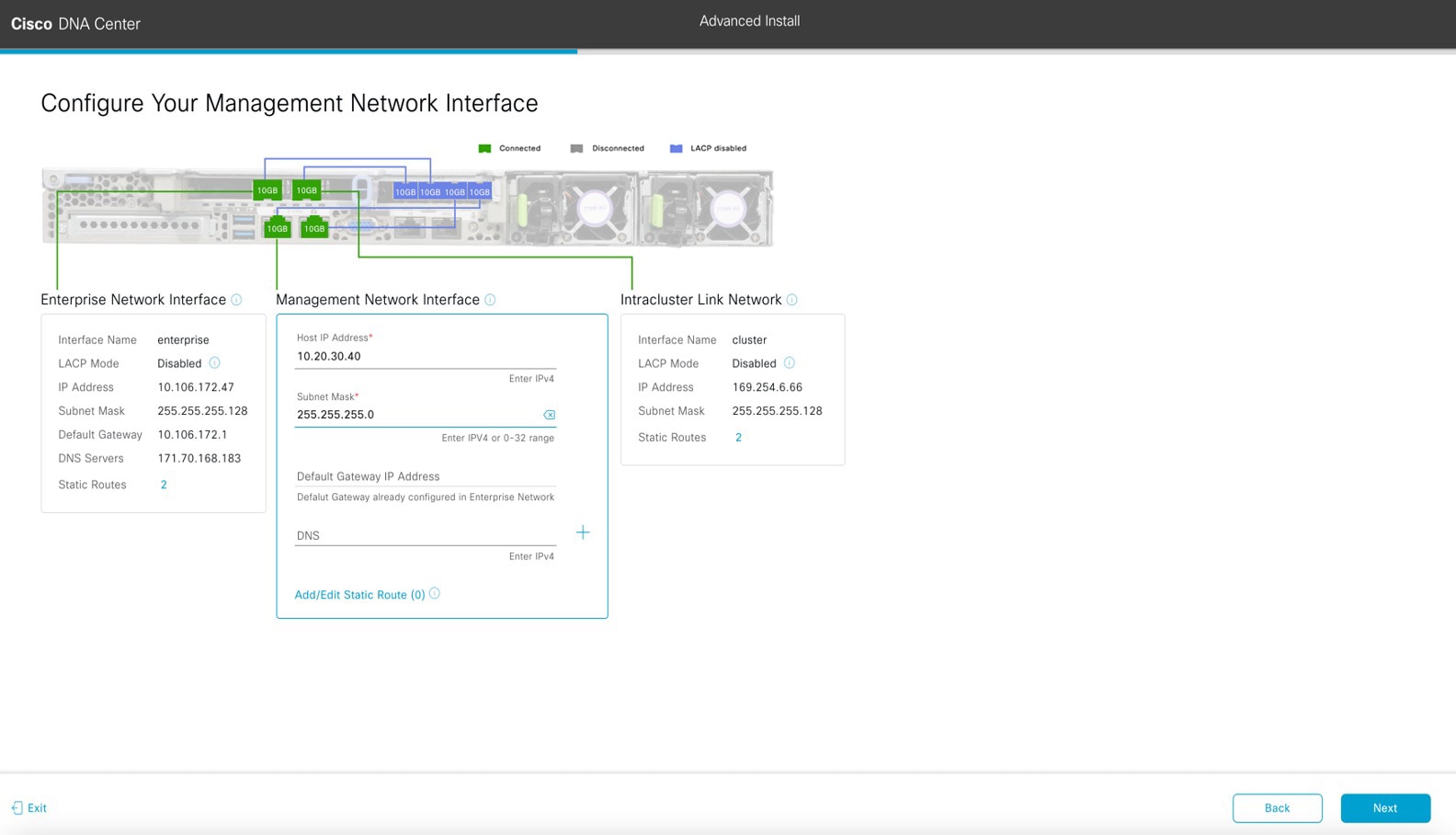 Cisco DNA Center SecondGeneration Appliance Installation Guide, Release 2.3.3 Configure the
