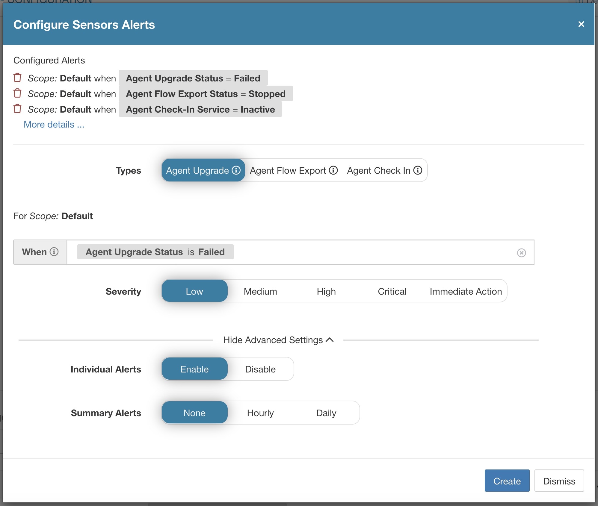 Configuring Sensor alerts