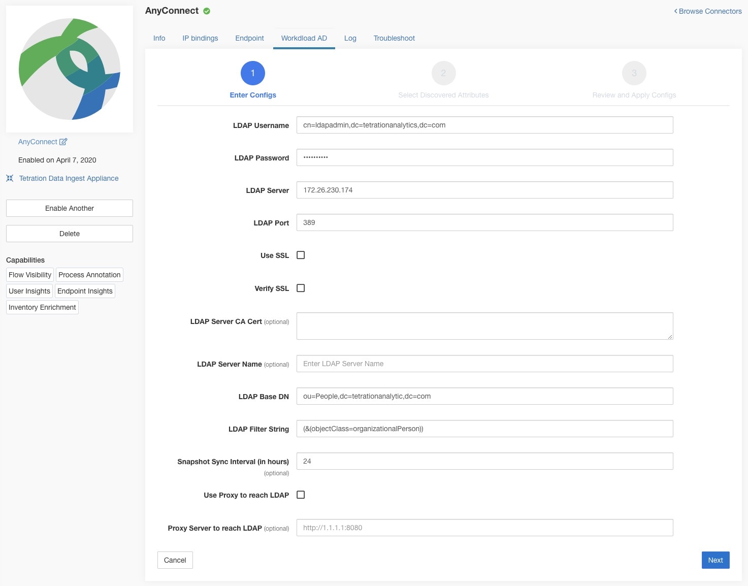 Initial LDAP configuration